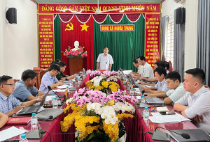 UBND xã Nghĩa Trung họp Ban Chỉ đạo triển khai nhiệm vụ đo đạc, lập hồ sơ địa chính và xây dựng cơ sở dữ liệu đất đai năm 2026