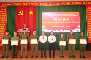 Xã Nghĩa Trung tổ chức Ngày hội toàn dân bảo vệ an ninh Tổ quốc năm 2026