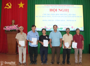 Xã Nghĩa Trung: Chi trả tiền bồi thường, hỗ trợ cho các hộ dân bị ảnh hưởng bởi Dự án Khai thác, tuyển quặng bauxite Bình Phước