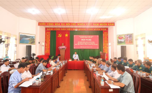Xã Nghĩa Trung tổ chức Hội nghị xét duyệt tiêu chuẩn tuyển chọn, gọi công dân nhập ngũ năm 2027