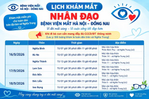 THÔNG BÁO: TỔ CHỨC KHÁM MẮT MIỄN PHÍ CHO NHÂN DÂN TRÊN ĐỊA BÀN XÃ NGHĨA TRUNG