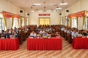 Xã Nghĩa Trung tham dự Hội nghị trực tuyến