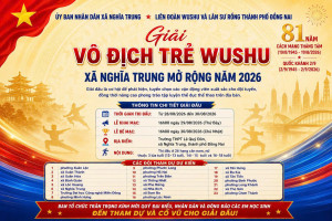 🥋🔥 SẴN SÀNG BÙNG NỔ – GIẢI VÔ ĐỊCH TRẺ WUSHU XÃ NGHĨA TRUNG MỞ RỘNG NĂM 2026! 🔥🥋