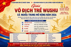 🔥🥋 BÙNG CHÁY KHÍ THẾ – KHUẤY ĐỘNG TINH THẦN VÕ THUẬT! 🥋🔥  💥 GIẢI WUSHU XÃ NGHĨA TRUNG NĂM 2026 💥