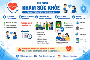 CHỦ ĐỘNG KHÁM SỨC KHỎE  LÀ BẢO VỆ SỨC KHỎE CHÍNH MÌNH