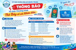 THÔNG BÁO: TỔ CHỨC CHƯƠNG TRÌNH “THỨ BẢY VỀ VỚI NHÂN DÂN” NĂM 2026