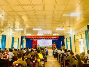 Nha Bích phát động ra quân “Ngày hội toàn dân giao nộp vũ khí, vật liệu nổ, công cụ hỗ trợ và pháo” trên địa bàn xã