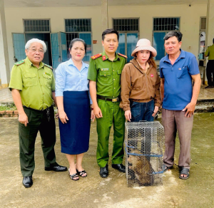 Nha Bích tiếp nhận và bàn giao  01 cá thể động vật hoang dã, quý hiếm do người dân giao nộp