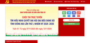 Cuộc thi tìm hiểu Nghị quyết Đại hội Đảng bộ tỉnh Đồng Nai lần thứ I, nhiệm kỳ 2025-2030