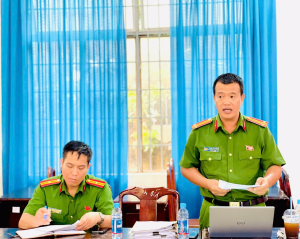 Đảng uỷ xã Nha Bích Kiểm tra Đảng bộ Công an xã về công tác đấu tranh, phòng chống tội phạm, tệ nạn xã hội