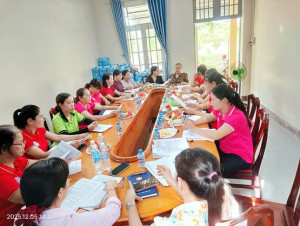 Hội Liên hiệp Phụ nữ xã Nha Bích tổ chức đánh giá xếp loại năm 2025