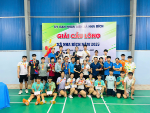 Bế mạc giải cầu lông xã Nha Bích năm 2025