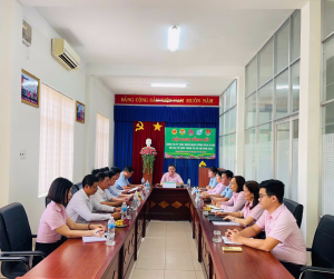 Tổng kết hoạt động ủy thác tín dụng chính sách năm 2025 giữa NHCSXH Chơn Thành và các tổ chức chính trị – xã hội xã Nha Bích