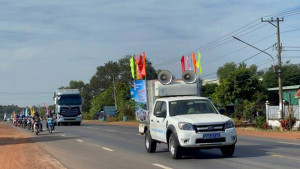 Xã Nha Bích ra quân tuyên truyền lưu động hưởng ứng Tổng điều tra kinh tế năm 2026