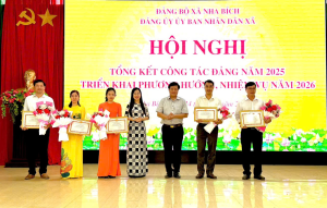Đảng uỷ UBND xã Nha Bích tổng kết Công tác Đảng năm 2025, triển khai nhiệm vụ năm 2026