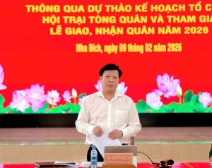 Hội đồng nghĩa vụ Quân sự xã thông qua Dự thảo Kế hoạch Tổ chức Hội trại tòng quân và tham gia Lễ giao, nhân quân năm 2026