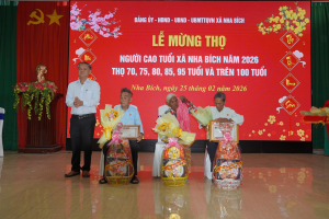 Xã Nha Bích tổ chức Lễ mừng thọ Người cao tuổi năm 2026