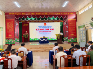 Kỳ họp thứ hai HĐND xã Nha Bích khóa XIII thông qua Nghị quyết với sự thống nhất tuyệt đối