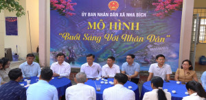 Xã Nha Bích đã triển khai hiệu quả mô hình “Buổi sáng với Nhân dân”