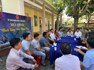 Xã Nhà Bích tổ chức thực hiện mô hình “Buổi sáng với Nhân dân”