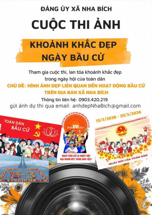 Xã Nha Bích phát động Cuộc thi ảnh “Khoảnh khắc đẹp ngày bầu cử”