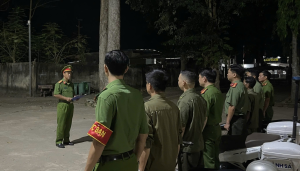 Công an xã Nha Bích ra quân tổng kiểm tra hành chính, phòng ngừa trấn áp tội phạm