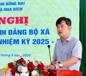Đảng ủy xã Nha  Bích tổ chức Hội nghị Ban Chấp hành lần thứ 10, Khóa I, Nhiệm kỳ 2025-2030