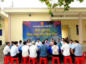 Xã Nha Bích duy trì hiệu quả mô hình “Buổi sáng cùng nhân dân”