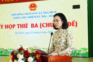 HĐND xã Nha Bích tổ chức Kỳ họp thứ ba (kỳ họp chuyên đề) khóa XIII, nhiệm kỳ 2026 – 2031