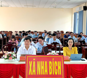 Xã Nha Bích tham dự Hội nghị trực tuyến sơ kết 01 năm thực hiện mô hình tổ chức chính quyền địa phương 02 cấp