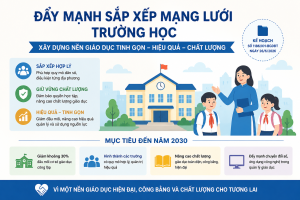 Sắp xếp mạng lưới trường học, nâng cao chất lượng giáo dục đáp ứng yêu cầu phát triển mới