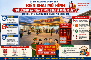 Nha Bích triển khai mô hình Tổ liên gia an toàn phòng cháy, chữa cháy tại khu vực chợ Nha Bích