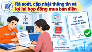 Người dân Nha Bích chủ động ký lại hợp đồng mua bán điện, sử...