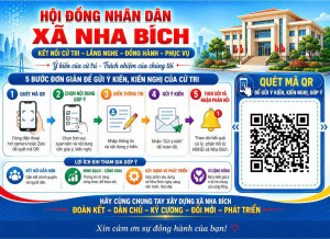 Xã Nha Bích triển khai kênh tiếp nhận ý kiến, kiến nghị của cử tri qua mã QR