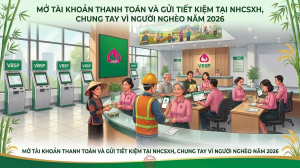 Phát động chương trình “Mở tài khoản thanh toán và gửi tiết kiệm tại NHCSXH – Chung tay vì người nghèo năm 2026” trên địa bàn xã Nha Bích