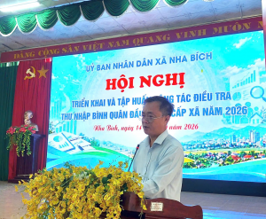 Nha Bích tổ chức hội nghị triển khai và tập huấn công tác điều tra thu nhập bình quân đầu người cấp xã năm 2026