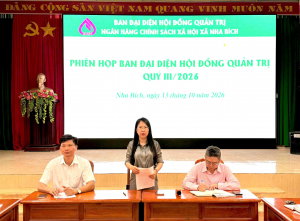 Nha Bích đánh giá kết quả tín dụng chính sách xã hội quý III năm 2026