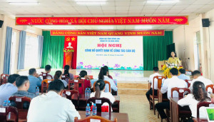 Hội nghị công bố quyết định về công tác cán bộ