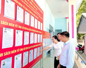 Đoàn kiểm tra số 1 đi kiểm tra công tác chuẩn bị bầu cử đại biểu Quốc hội và đại biểu Hội đồng nhân dân các cấp nhiệm kỳ 2026 – 2031