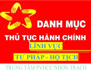 Danh mục Tư pháp Hộ tịch 3
