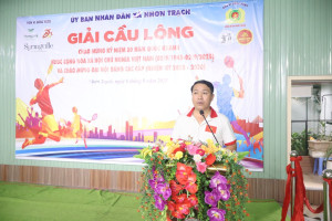 tổ chức giải cầu lông xã nhơn trạch