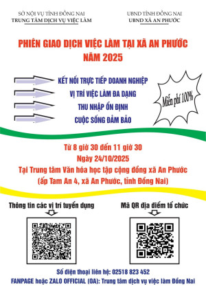 Thông tin tuyển dụng phiên giao dịch việc làm 2025 tổ chức ngày 24 10 2025 tại xã An Phước docx