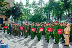 Công an xã Nhơn Trạch ra quân thực hiện cao điểm tấn công,...