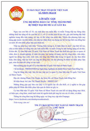 Chung tay ủng hộ đồng bào các tỉnh, thành phố bị thiệt hại...