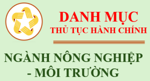 Danh mục TTHC - Lĩnh vực Thuỷ sản
