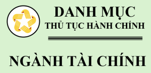 Danh mục TTHC ngành Tài chính