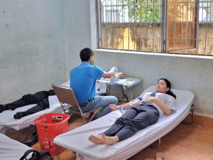 Tiếp nhận gần 140 đơn vị máu tại Ngày hội hiến máu tình nguyện ở xã  Nhơn Trạch
