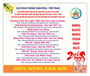 Xã Nhơn Trạch tổ chức 10 hoạt động văn hoá, văn nghệ, thể dục thể thao Mừng Đảng – Mừng Xuân 2026