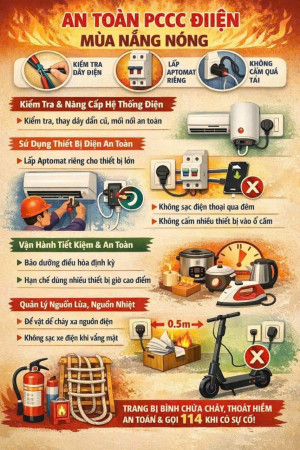 Công an xã Nhơn Trạch khuyến cáo các biện pháp phòng cháy, chữa cháy trong mùa nắng nóng