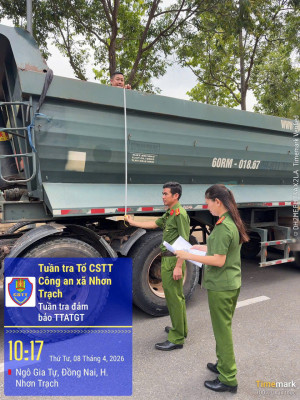 CÔNG AN XÃ NHƠN TRẠCH TRIỂN KHAI TỔNG RÀ SOÁT PHƯƠNG TIỆN Ô TÔ TẢI TỰ ĐỔ,  XE SƠ MI RƠ MOÓC TỰ ĐỔ TRÊN ĐỊA BÀN